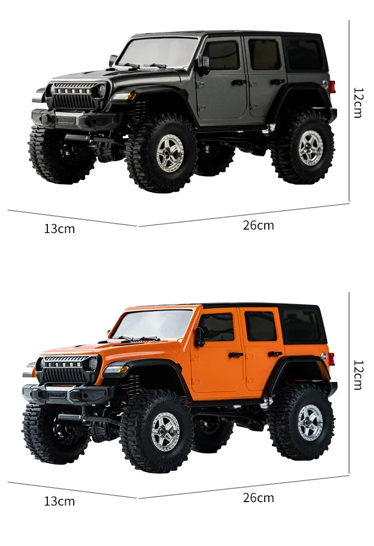 JJRC C8801 Voiture à chenilles 1:16 2,4 G 4 roues motrices avec lumières LED et freins à traîne, jouet brossé pour enfants