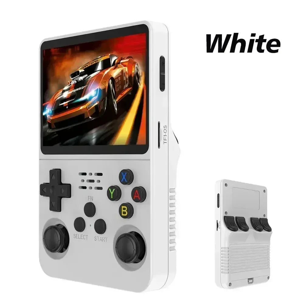 Console portable de jeux rétro compacte R36S, écran IPS 35 pouces, système Linux, 64 Go ou 128 Go de stockage interne, des milliers de jeux