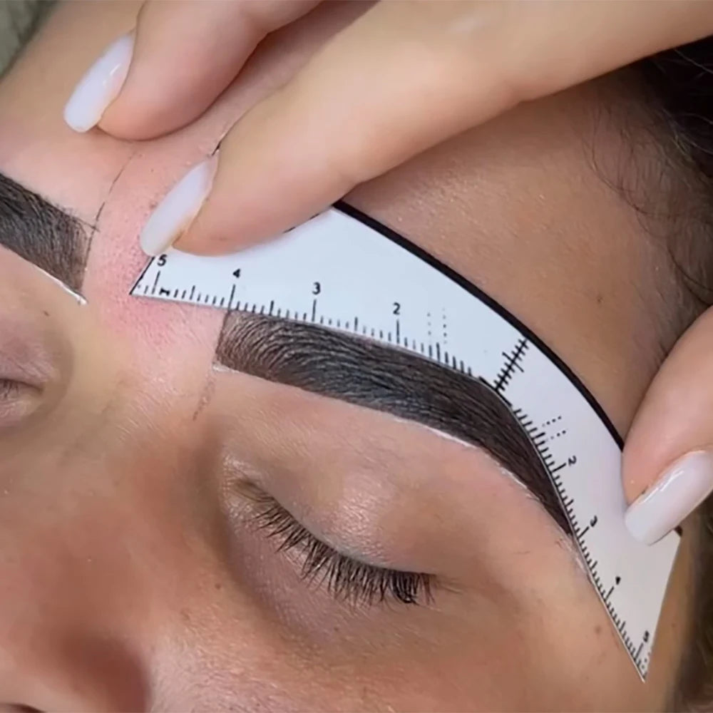 Kits d'outils de conception de sourcils, crayon de microblading, pochoir, autocollant, règle de mise en forme, cartographie, marqueur de ligne pré-encré, fournitures de tatouage