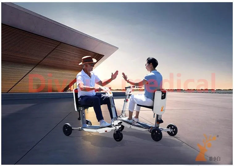 Scooter de mobilité 35km en autonomie , tricycle pliable pour adultes homologué pour le transport aérien, voiture électrique