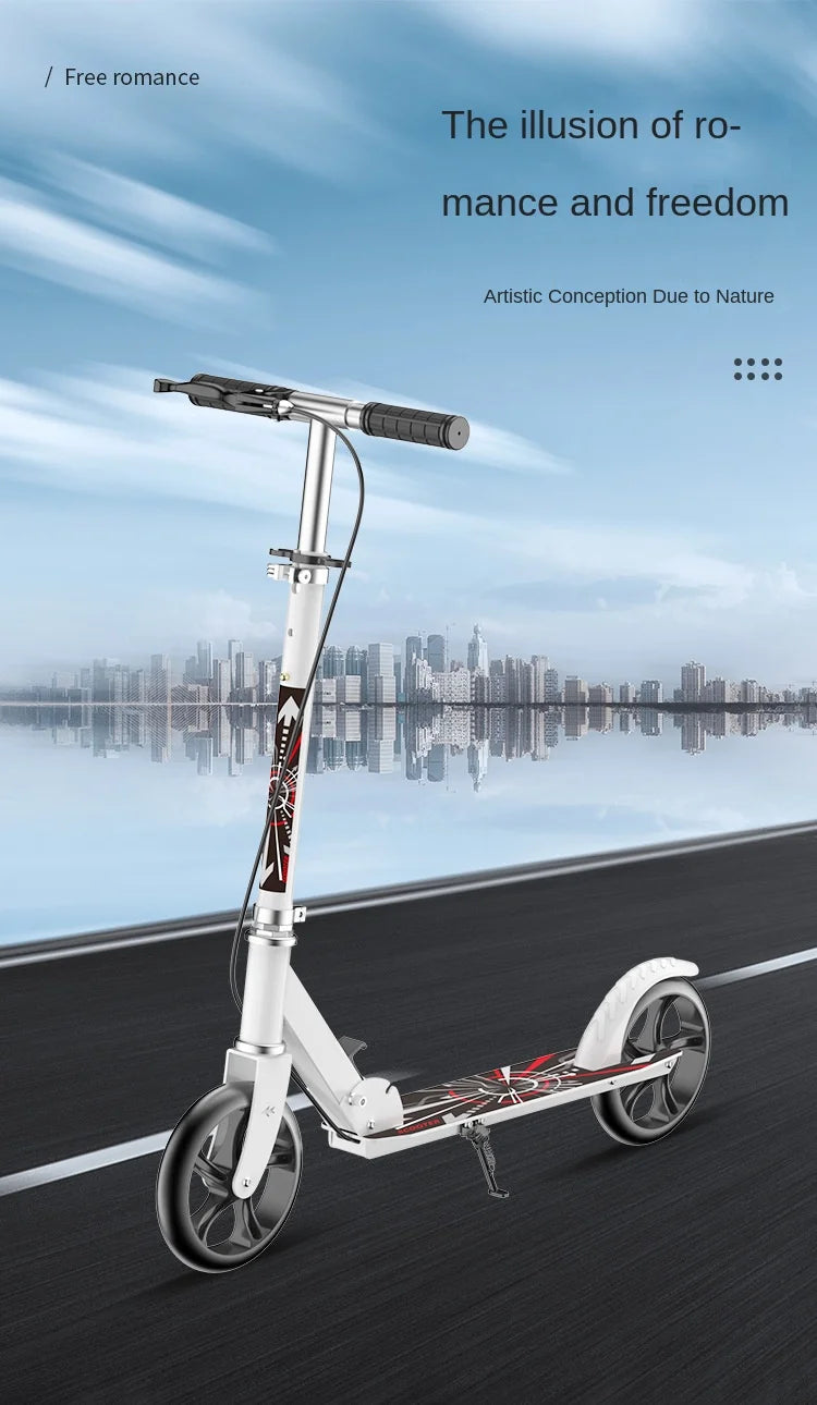 Trottinette 2024 pour adultes et adolescents, pliable, avec frein à main, idéale pour la ville.