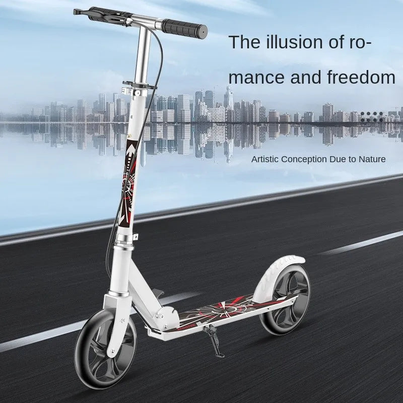 Trottinette 2024 pour adultes et adolescents, pliable, avec frein à main, idéale pour la ville.