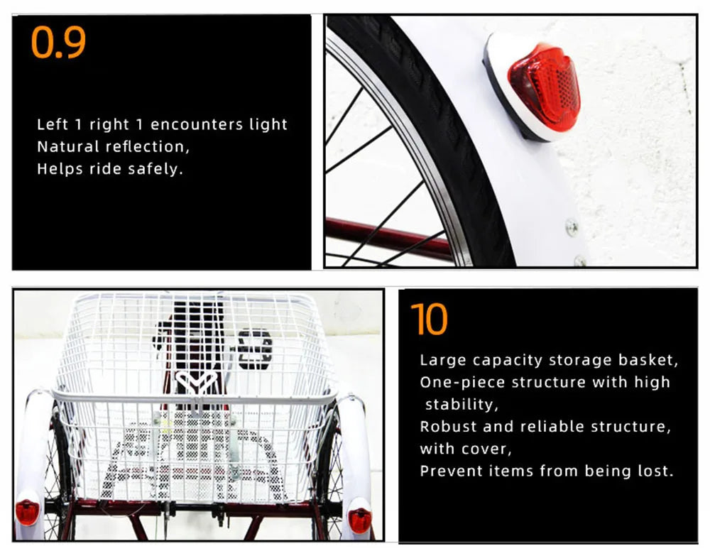Tricycle électrique adulte avec panier/siège à tirer, trois roues, 48 V, 350 W, vélo électrique urbain tendance pour femmes avec batterie au lithium