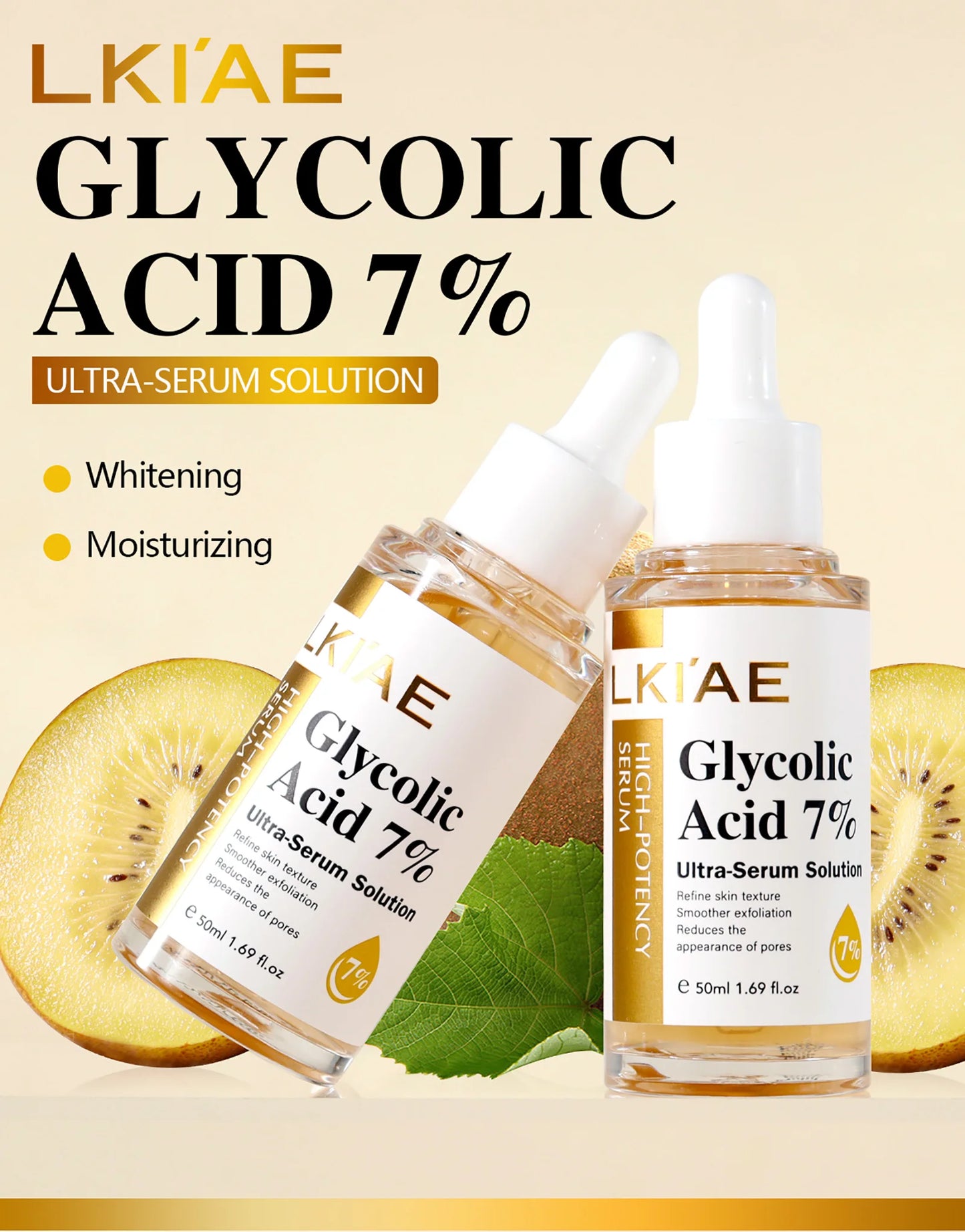 Kit de rajeunissement cutané LKIAE, éclaircissant, hydratant, nettoyant, anti-taches, anti-imperfections, anti-rides, unifiant le teint pour femmes et hommes