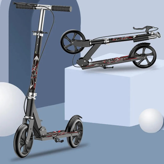 Trottinette 2024 pour adultes et adolescents, pliable, avec frein à main, idéale pour la ville.