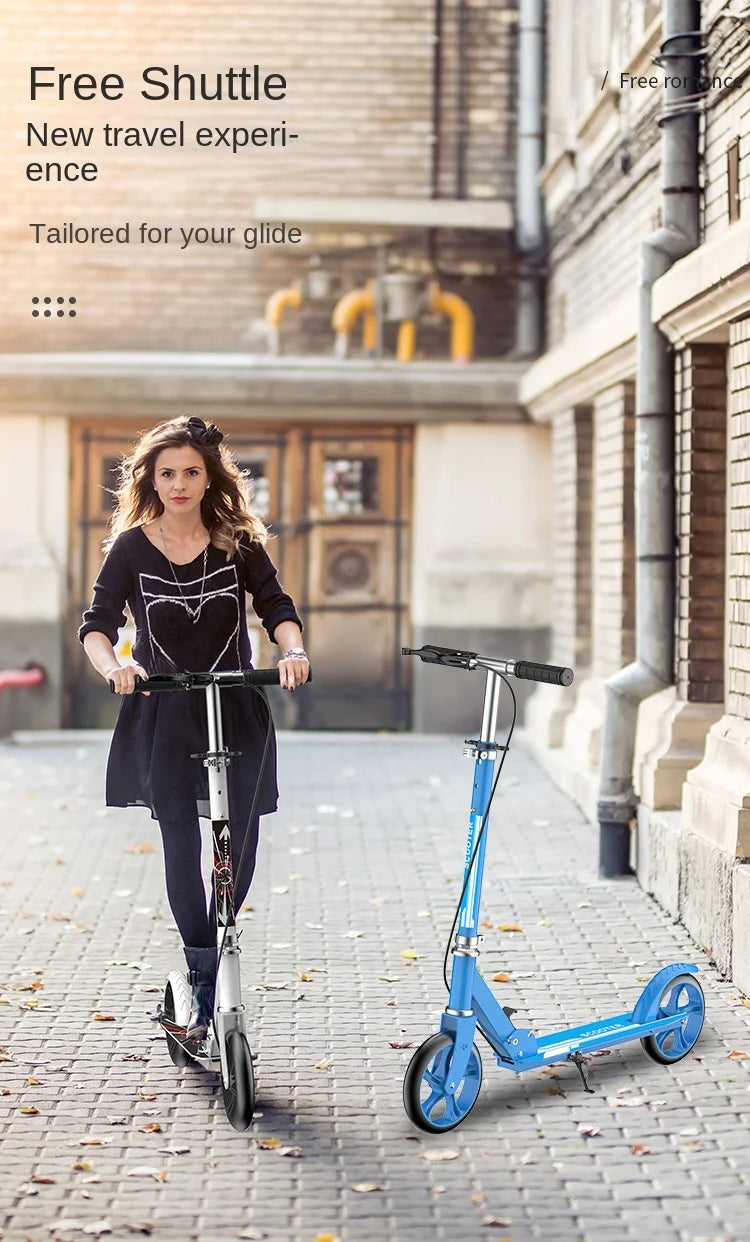 Trottinette 2024 pour adultes et adolescents, pliable, avec frein à main, idéale pour la ville.