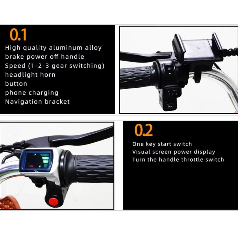 Tricycle électrique adulte avec panier/siège à tirer, trois roues, 48 V, 350 W, vélo électrique urbain tendance pour femmes avec batterie au lithium