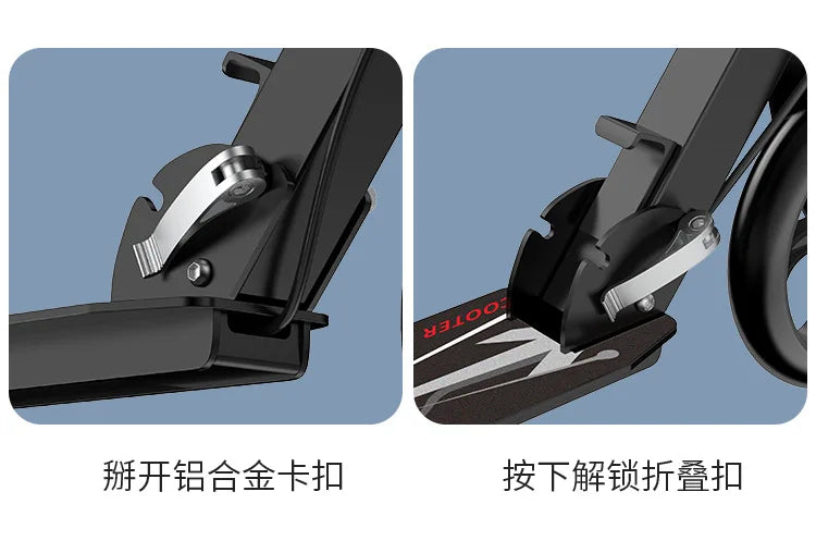 Trottinette 2024 pour adultes et adolescents, pliable, avec frein à main, idéale pour la ville.