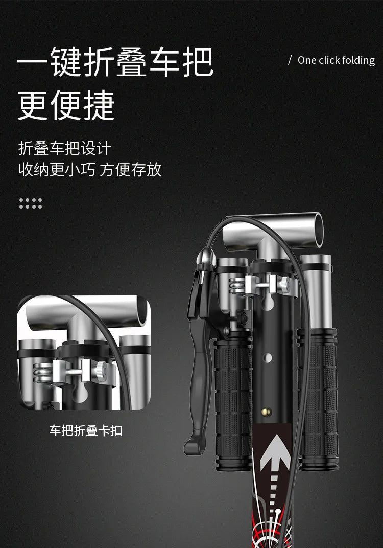 Trottinette 2024 pour adultes et adolescents, pliable, avec frein à main, idéale pour la ville.