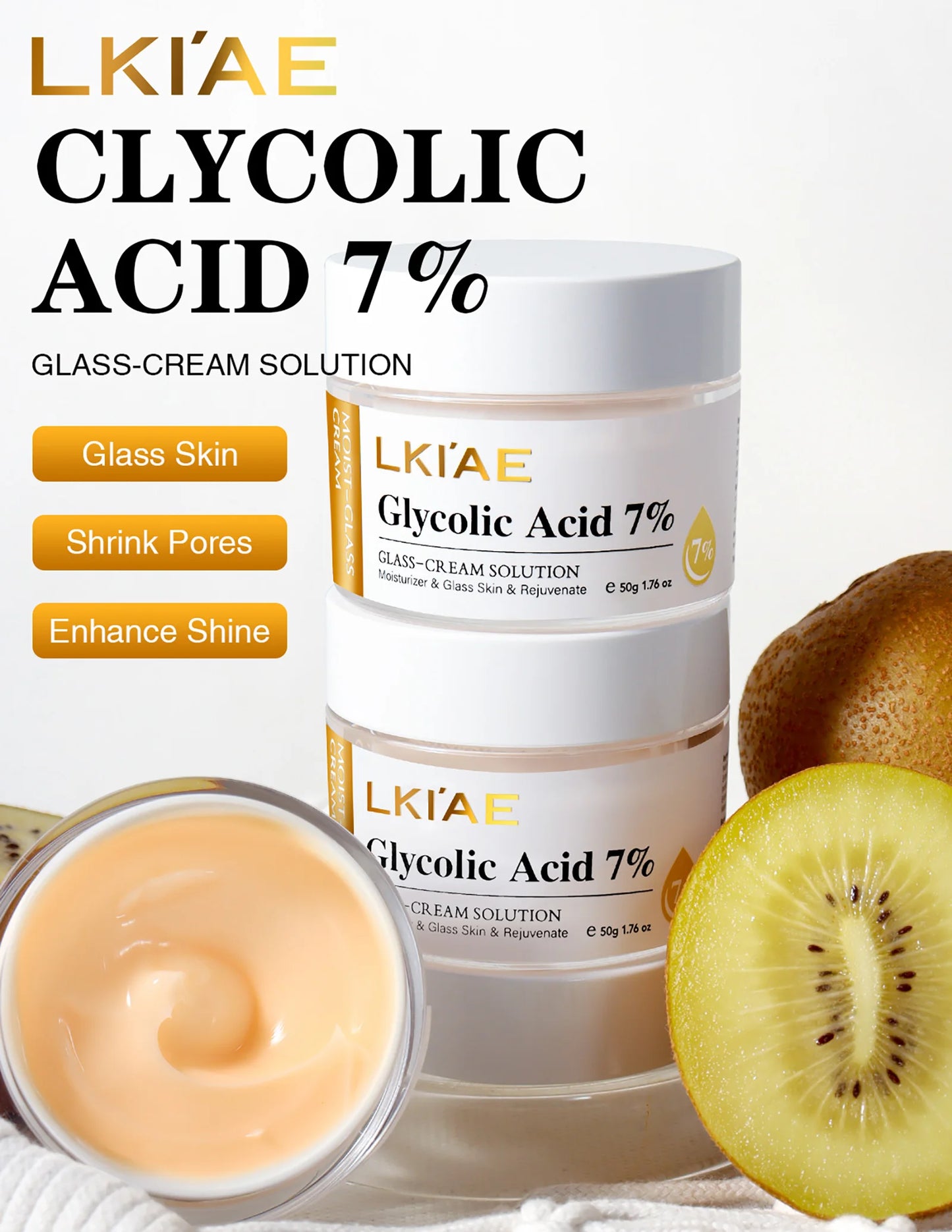 Kit de rajeunissement cutané LKIAE, éclaircissant, hydratant, nettoyant, anti-taches, anti-imperfections, anti-rides, unifiant le teint pour femmes et hommes