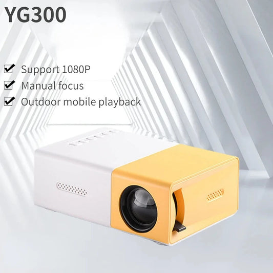 Projecteur Mini YG300 Projecteur Portable Wifi Intelligent 1280 720P Full HD Vidéo Bureau Home Theater Mini Projecteur Projection Mobile