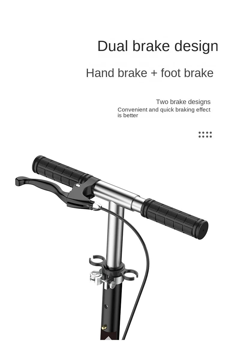 Trottinette 2024 pour adultes et adolescents, pliable, avec frein à main, idéale pour la ville.