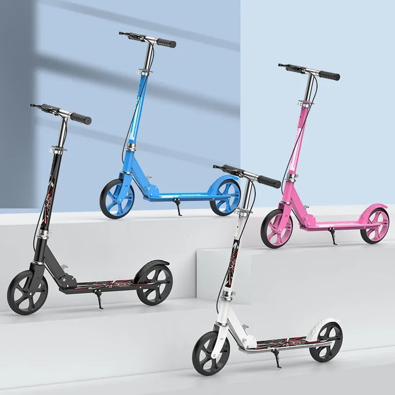 Trottinette 2024 pour adultes et adolescents, pliable, avec frein à main, idéale pour la ville.