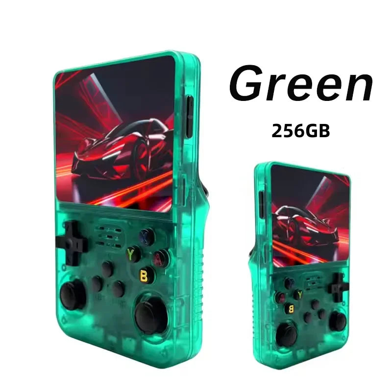 Console portable de jeux rétro compacte R36S, écran IPS 35 pouces, système Linux, 64 Go ou 128 Go de stockage interne, des milliers de jeux