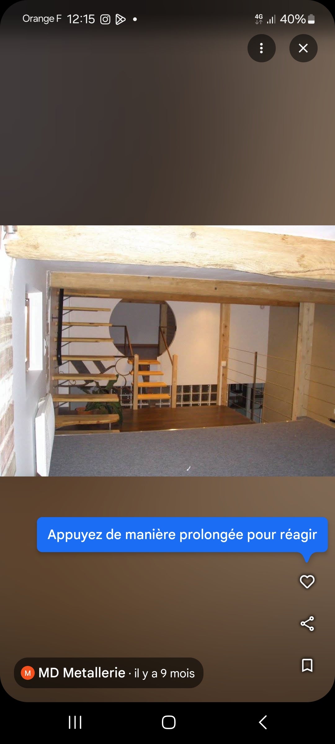 Escaliers structures acier